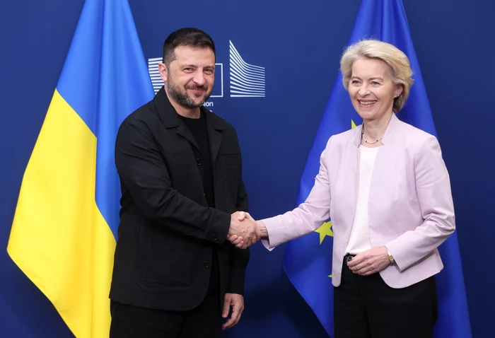 Volodimir Zelenski și președinta CE, Ursula von der Leyen/FOTO: Profimedia