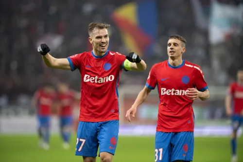 Darius Olaru, gol marcat în FCSB - Rapid, în etapa 21 din Liga 1 (FOTO: Raed Krishan / GOLAZO.ro)