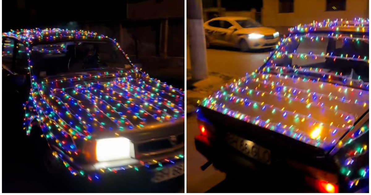 Un șofer din Bihor și-a împodobit mașina cu luminițe de Crăciun: „Lumea zâmbește, mă filmează”. În ce condiții pot fi aplicate sancțiuni