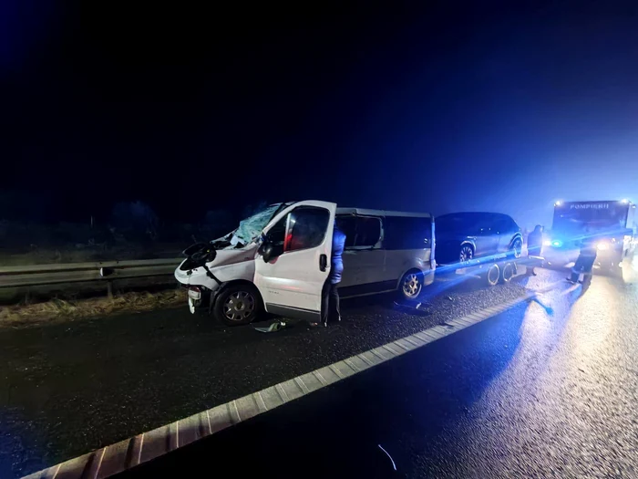 Accidentul a avut loc pe A1. FOTO FB Eveniment Sibiu
