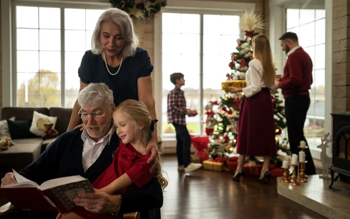 Crăciunul în familie pare idilic mai degrabă în fotografii, cred unii români. Freepik.com