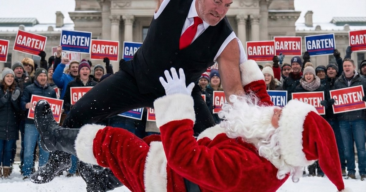 Un senator republican a publicat imagini AI în care îl bate măr pe Moș Crăciun: „Du-te înapoi la Polul Nord, amice”. De ce reacții a avut parte