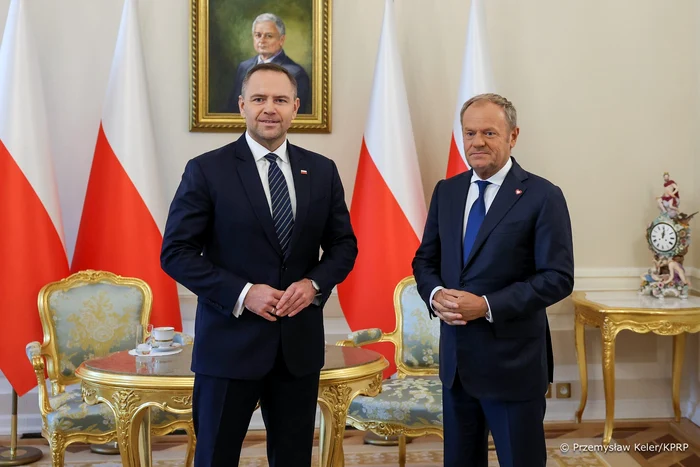 Premierul Donald Tusk și președintele Poloniei, Karol Nawrocki foto: X