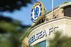 Emblema lui Chelsea, pe stadionul Stamford Bridge Foto: Imago