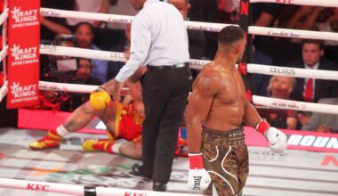 KO în runda 6! Anthony Joshua i-a făcut o fractură dublă de mandibulă lui Jake Paul, în lupta de 200 de milioane $