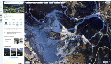 Am observat că de câteva zile sunt disponibile (din nou) informațiile legate de schi în Google Maps.