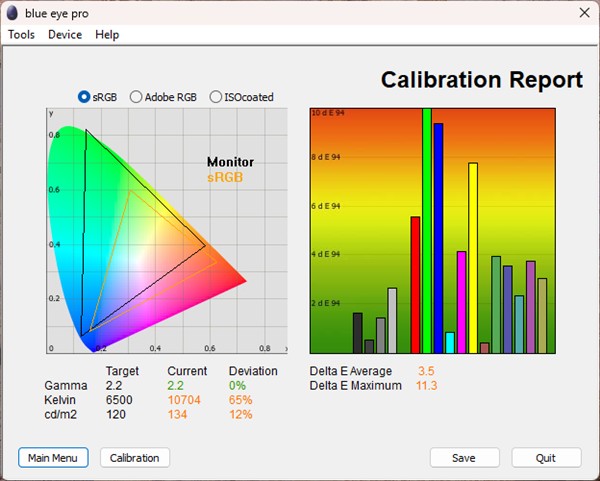Test culoare mod FPS monitor curbat de gaming QD-OLED Philips Evnia 34M2C6500