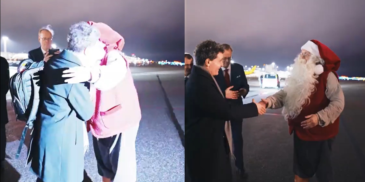 Nicușor Dan s-a bucurat ca un copil, atunci când a fost întâmpinat de Moș Crăciun în Finlanda. Pare să fi uitat de summit-ul cu liderii europeni