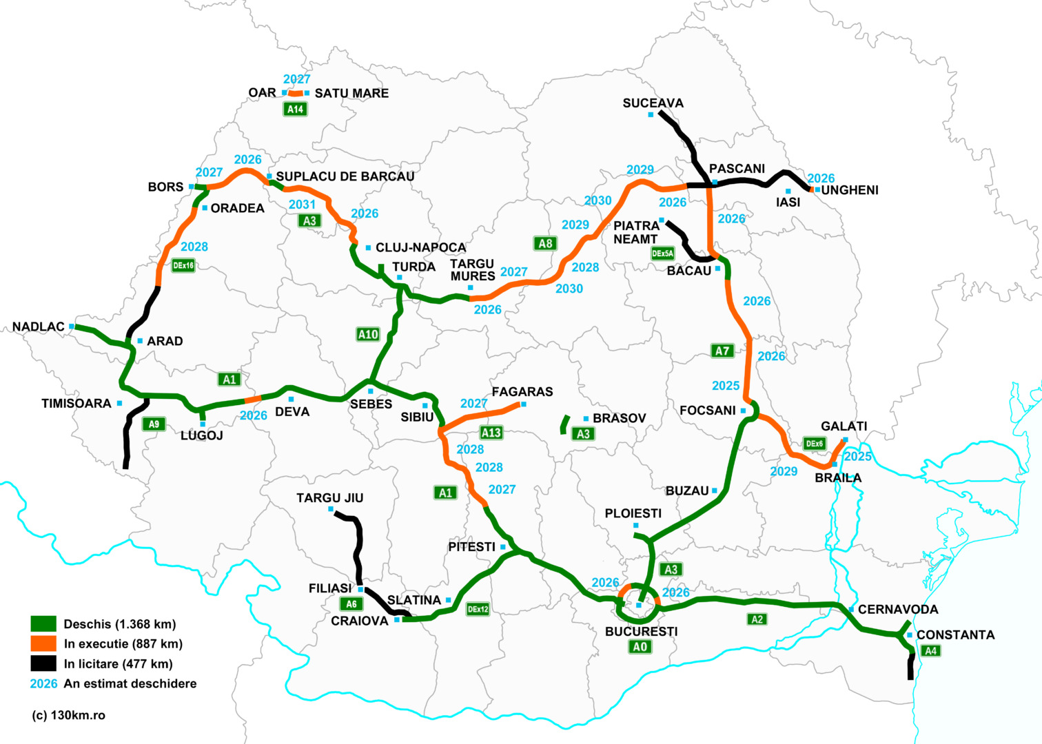 harta autostrazi 4 decembrie 2025