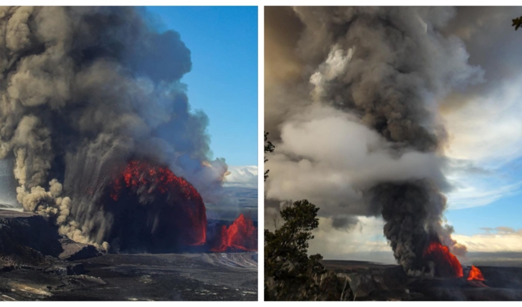 Vulcanul Kilauea din Hawaii a erupt. Imagini cu jeturile spectaculoase de lavă VIDEO