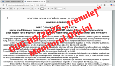 Noua impozitare pe micro 2026 și scăderea sumei neimpozabile la salariul minim, în Monitorul Oficial. Descarcă OUG 89/2025-„trenuleț”
