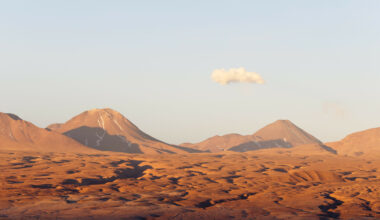 A nins în Deșertul Atacama, unul dintre cele mai aride locuri de pe pământ. Cum se vede din satelit