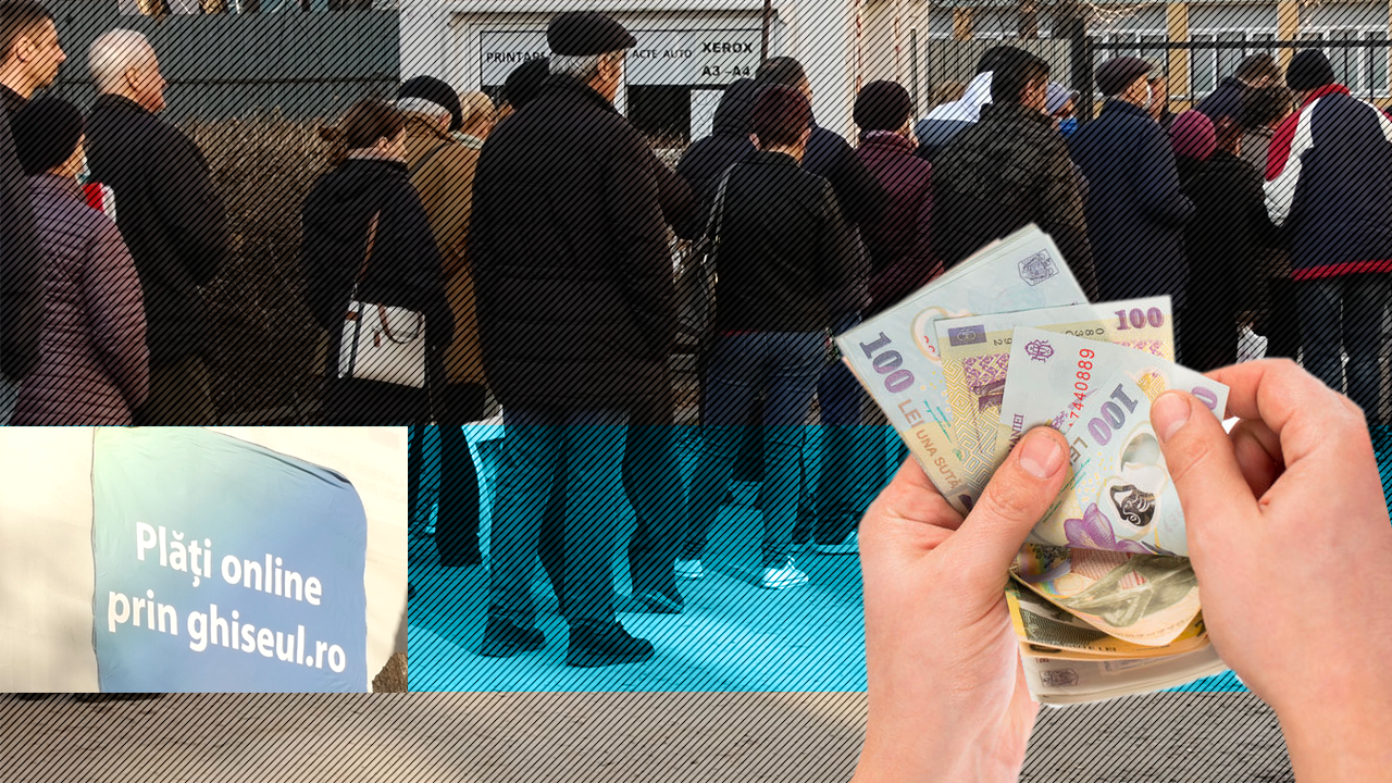 Gerul de afară nu i-a speriat pe contribuabilii români. Mulți au mers să-și plătească fizic taxele și impozitele, deși exista și varianta Ghișeul.ro