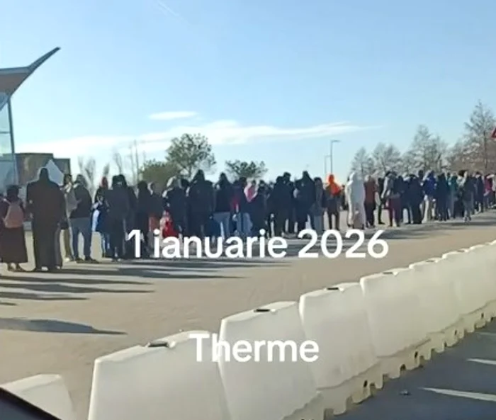 Cozi la Therme FOTO: captura video/Bukurestiul