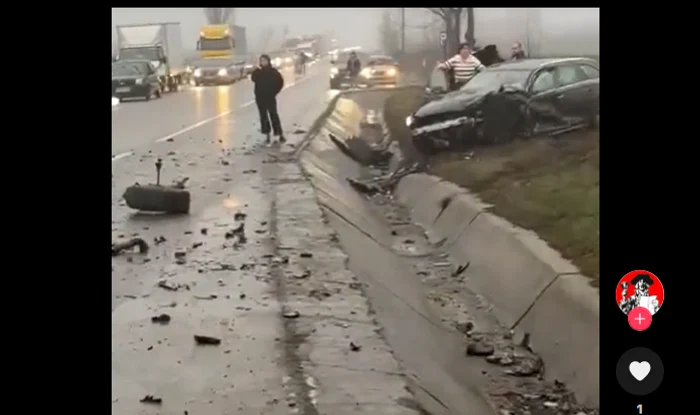 Accidentul a avut loc pe E 85. Captură video Mesagerul de Neamț