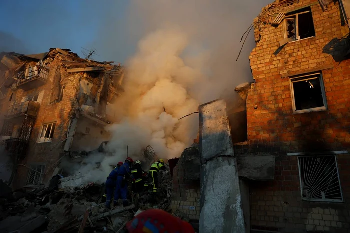 Kievul a fost vizat de un atac masiv. FOTO: X/VeraYK