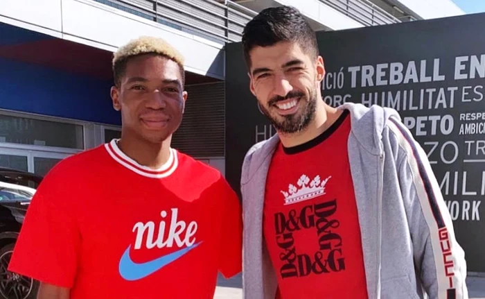 Lamisha Musonda, alături de Luis Suarez  Foto/Instagram