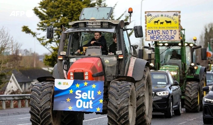 Proteste ale fermierilor francezi față de acordul UE-MERCOSUR/FOTO:AFP