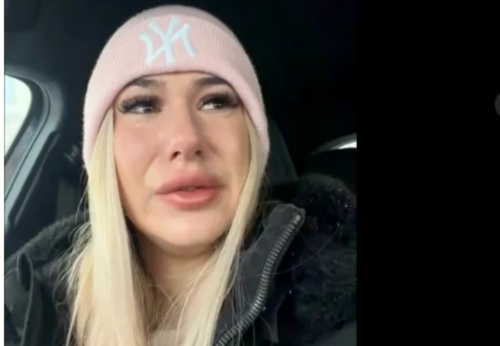 Tânăra s-a panicat din cauza zăpezii FOTO: captura video