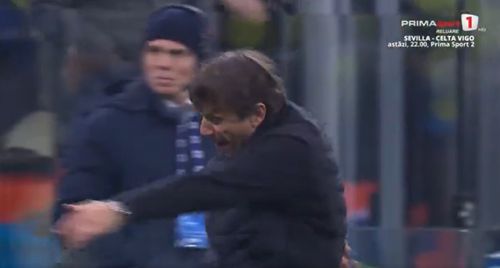 Reacția lui Conte după penalty-ul primit de Inter