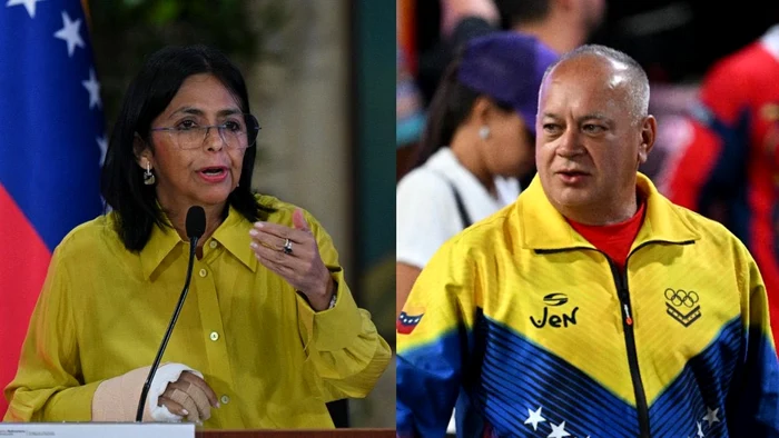 Președinta interimară Delcy Rodríguez  și ministrul de Interne, Diosdado Cabello/FOTO:X