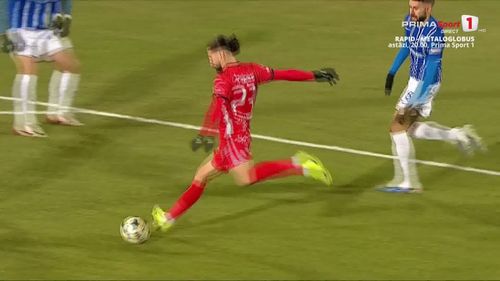 Golul marcat de Eduard Florescu în meciul Farul - Hermannstadt 1-1. Foto: Captură Prima Sport