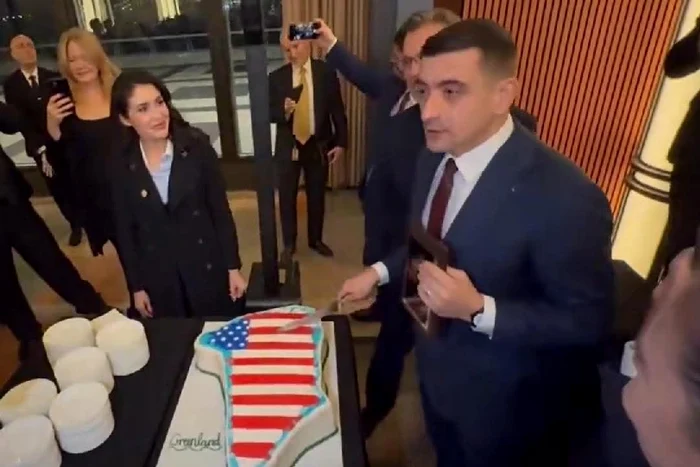 Liderul AUR a tăiat tortul la un eveniment în SUA FOTO Captură video X