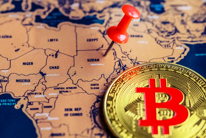 Bitcoin peste harta Africii