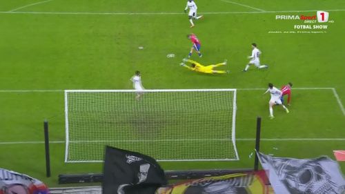 Mihai Toma, ratare incredibilă în meciul FCSB - CFR. Foto: Captură, Prima Sport