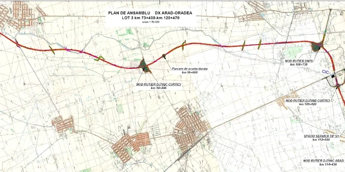 Hartă drum expres FOTO: CNAIR