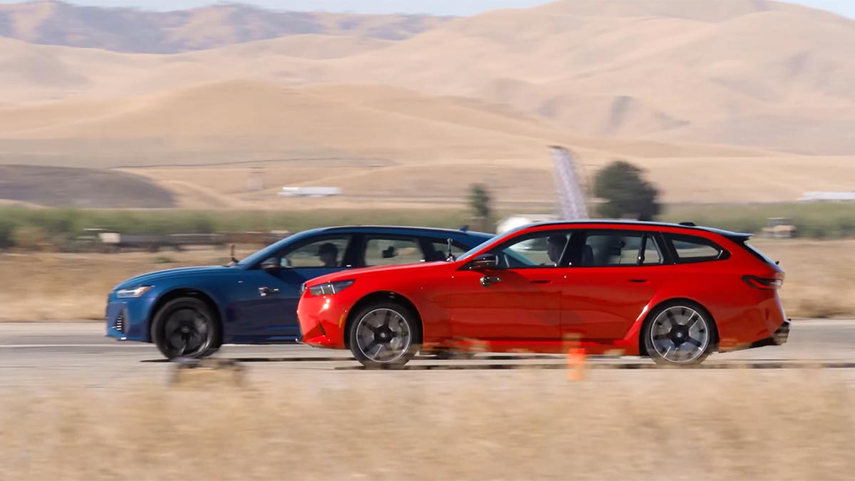 (VIDEO) Noul BMW M5 Touring şi Audi RS6 Performance au concurat într-o cursă directă cu viraj la 180 grade, unde contează greutatea şi manevrabilitatea | PiataAuto.md