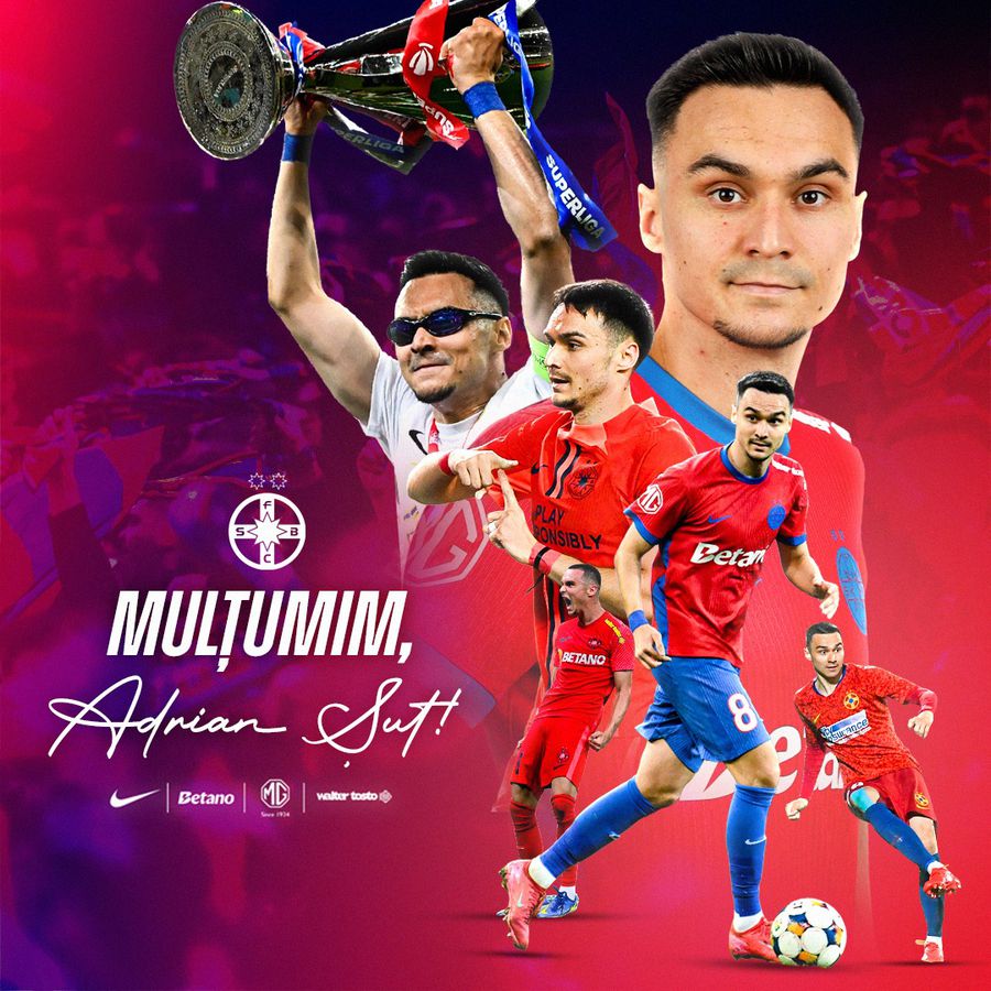 FCSB a anunțat despărțirea de Adrian Șut
