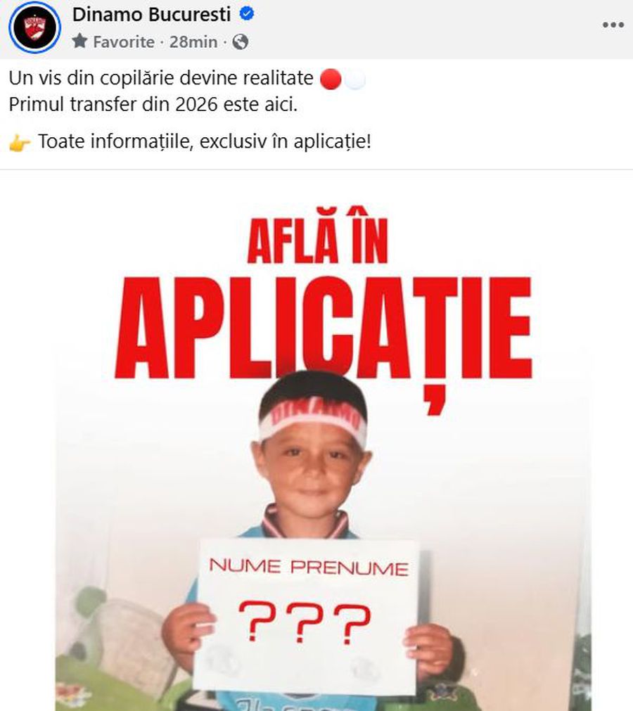 Fail la prezentarea noului transfer al lui Dinamo: „Află în aplicație”, dar aplicația nu funcționa!