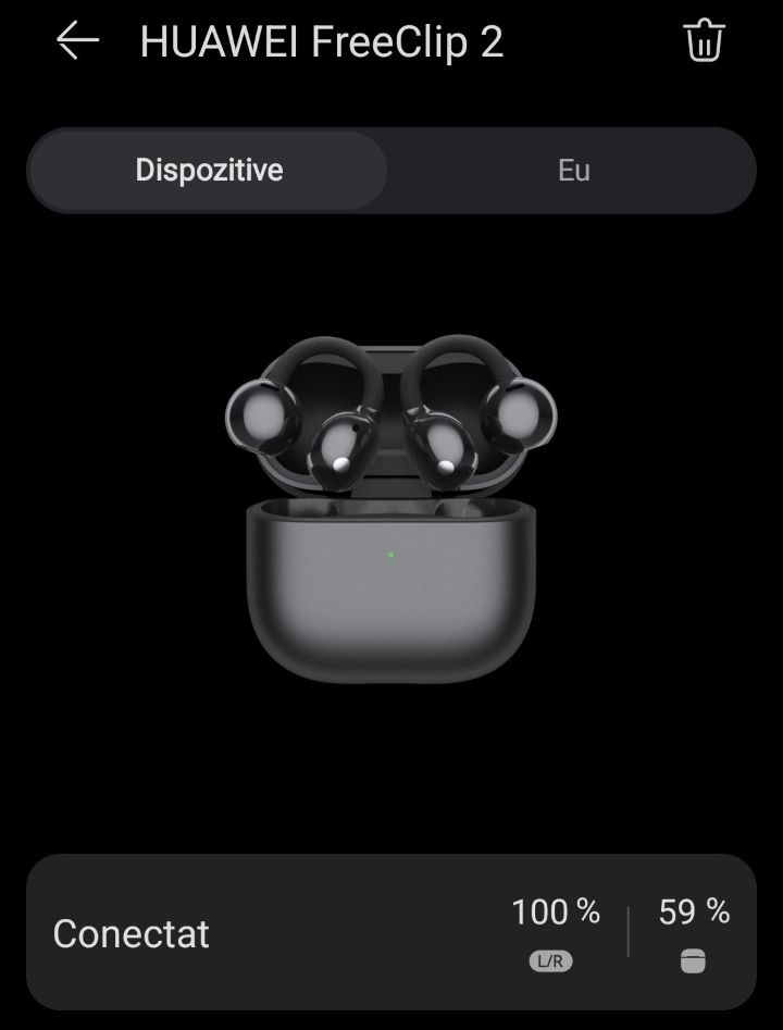 Autonomie casti HUAWEI FreeClip 2