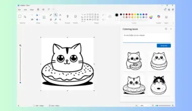 Aplicația Paint din Windows poate genera AI cărți de colorat