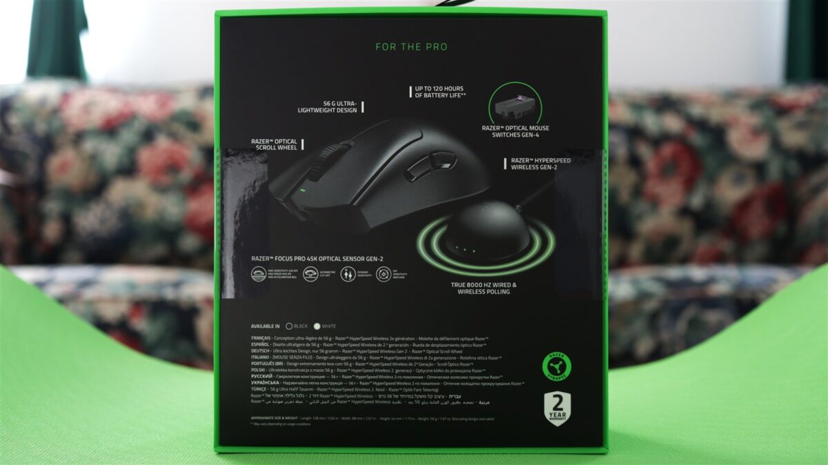 Mouse gaming wireless mouse Razer DeathAdder V4 Pro - review