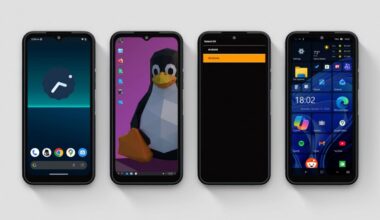 un device care rulează Android, Linux și Windows 11