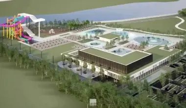 VIDEO | Cum va arăta primul Aqua Park din județul Alba, construit la Ocna Mureș, pe o suprafață de 5 hectare: Șapte bazine cu apă la interior și exterior, piscină cu valuri, tobogane, zonă SPA și spații de recreere