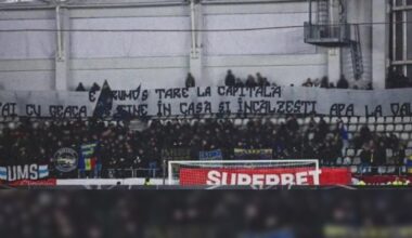 Provincia ironizează Bucureștiul. FOTO: Banner-ul afișat de ultrașii de la Petrolul, la meciul cu Dinamo: „Frumos la Capitală...”