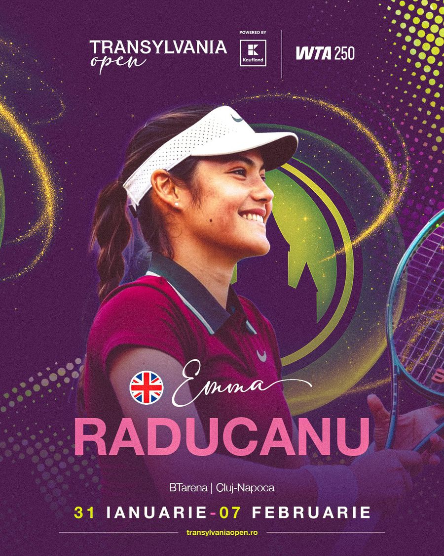 Emma Raducanu revine la Transylvania Open // foto: Facebook Emma Răducanu revine după 5 ani la Transylvania Open » Nume importante pe tabloul principal