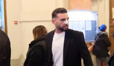 Dorian Popa la Curtea de Apel București, cu nasul bandajat