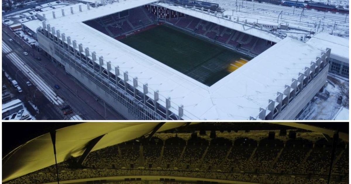 Măsuri speciale. Cum arată Arena Națională și stadionul Rapid cu câteva zile înainte de reluarea Superligii, când sunt anunțate temperaturi cu minus