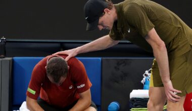 Jannik Sinner, clasă absolută după ce adversarul de la Australian Open a abandonat. Ce a făcut italianul