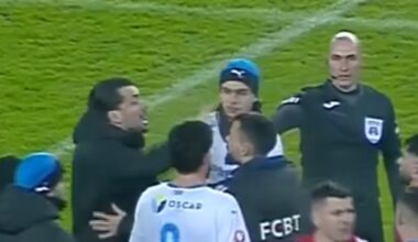 FOTO. Scandal la U Craiova - Botoșani. Mario Felgueiras, eliminat după izbucnirea de la finalul meciului » Contre pe teren cu Leo Grozavu