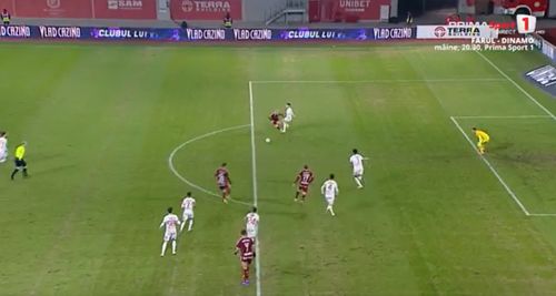 Penalty-ul ratat de Alex Dobre în meciul Hermannstadt - Rapid. Foto: captură/Prima Sport 1