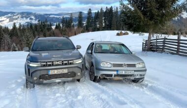 (VIDEO) O Dacia Duster 4x4 şi un VW Golf 4 TDI cu tracţiune 4Motion şi-au comparat capacităţile de înaintare pe zăpadă în munţii din România | PiataAuto.md