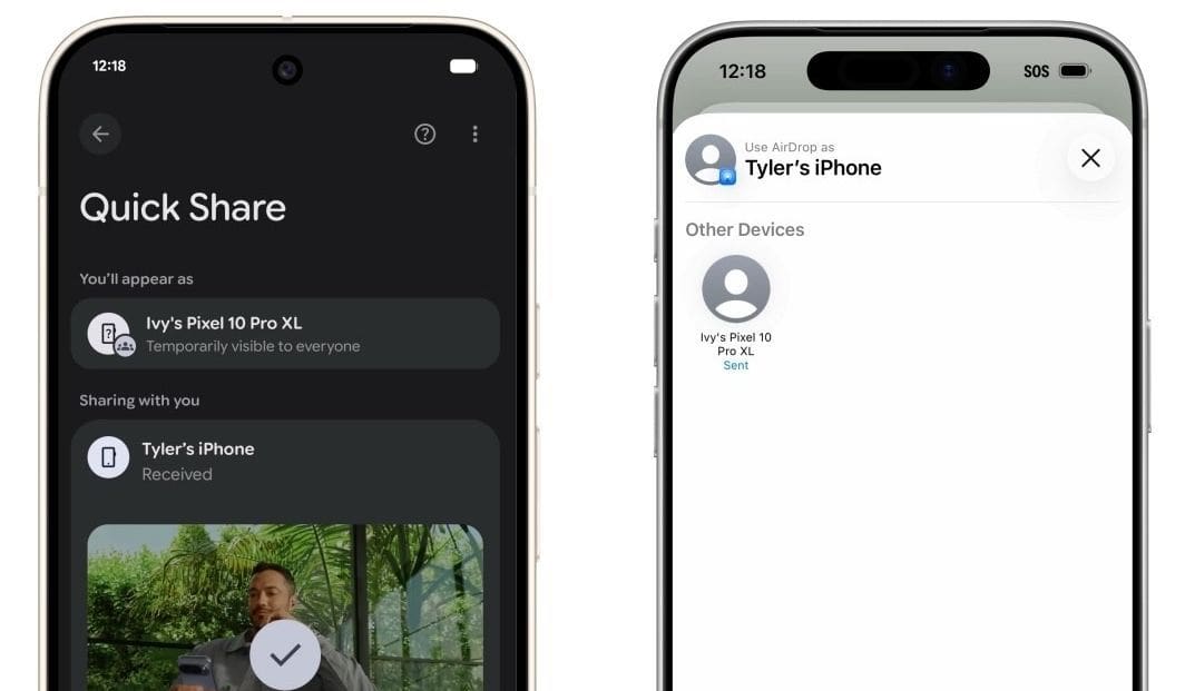 partajarea Quick Share/AirDrop nu mai este exclusivă pentru Pixel