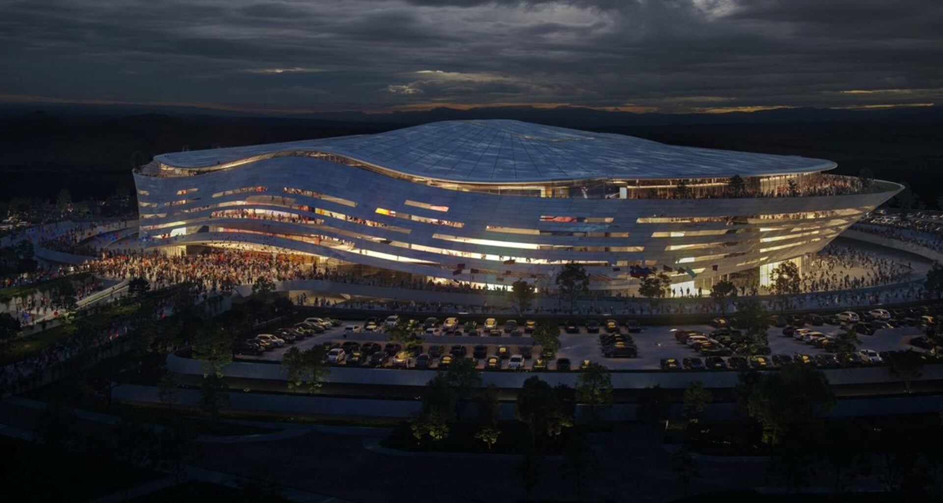 B365 - FOTO | Ce e și cum arată Dracula Land Arena, proiectul uriaș care ar urma să se construiască lângă București și care a luat premiul juriului la World Architecture Awards • Știri București