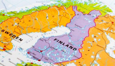 Hartă cu Finlanda și țările vecine ei, printre care Rusia la est Foto: Profimedia