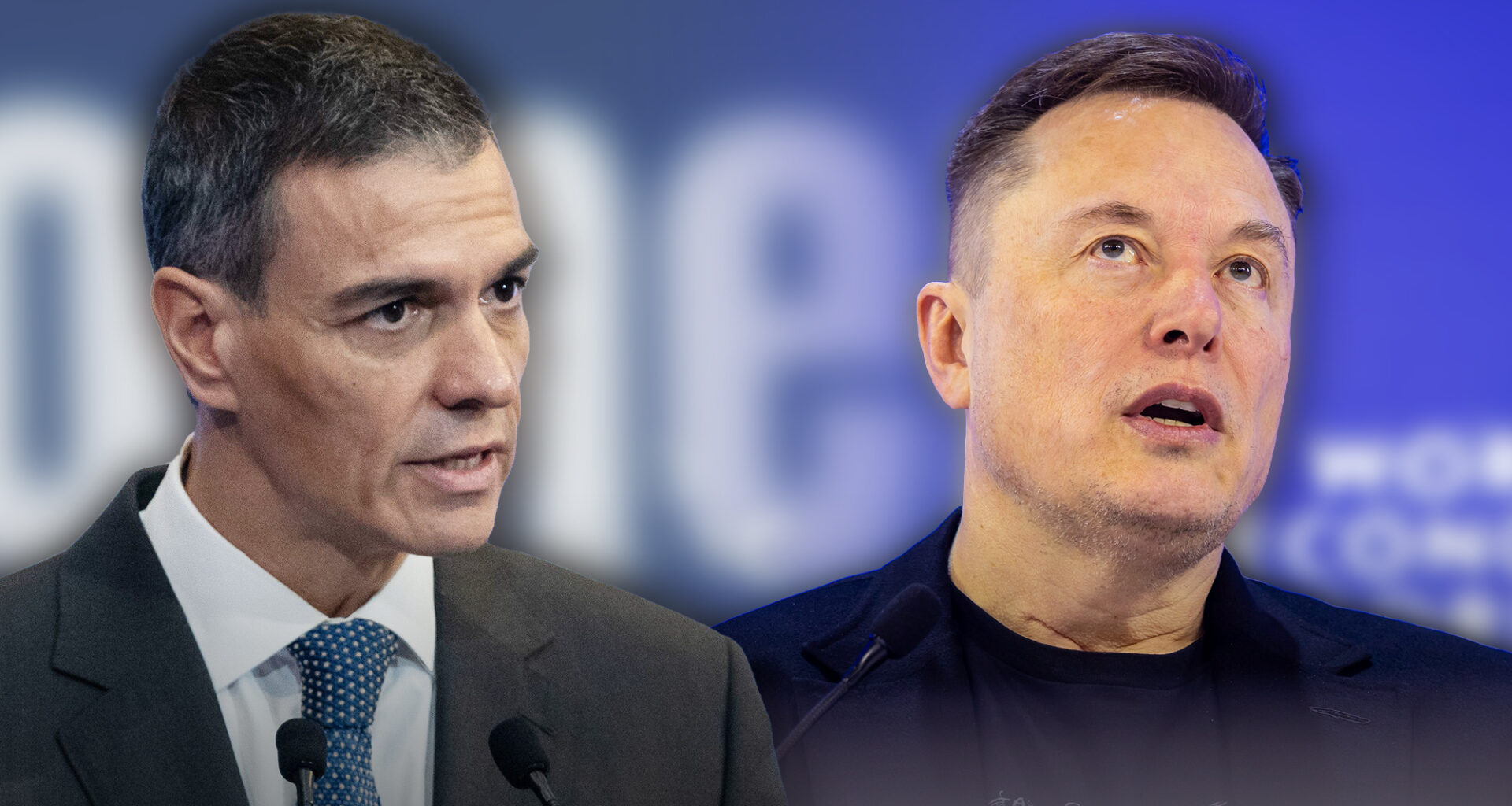 Pedro Sanchez și Elon Musk. Foto: Profimedia. Colaj: Ion Mateș / HotNews